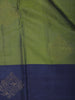 Deep Olive Green Butta Design Soft Silk Saree with Contrast Border