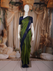 Deep Olive Green Butta Design Soft Silk Saree with Contrast Border