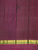 Deep Olive Green Striped Woven Design Kanchipuram Silk Saree with Contrast Zari Border