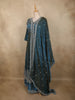 Deep Peacock Blue Heavy Sequins Embroidered Design Organza Mastani Lehenga with Dupatta