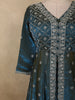 Deep Peacock Blue Heavy Sequins Embroidered Design Organza Mastani Lehenga with Dupatta