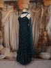 Deep Peacock Blue Heavy Sequins and Beads Embroidered Design Net Lehenga with Choker Dupatta