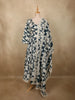 Deep Peacock Teal Blue Floral Printed Design Cotton Salwar Suit with Dupatta