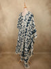 Deep Peacock Teal Blue Floral Printed Design Cotton Salwar Suit with Dupatta