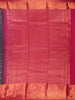 Deep Peacock Teal Blue Floral Tree Zari Woven Design Pure Kanchipuram Silk Saree with Contrast Zari Paisley Border