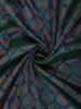 Deep Peacock Teal Blue Floral Tree Zari Woven Design Pure Kanchipuram Silk Saree with Contrast Zari Paisley Border
