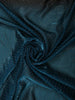 Deep Peacock Teal Blue Stone Embellished Design Organza Designer Saree