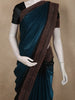 Deep Peacock Teal Blue Stone Embellished Design Organza Designer Saree