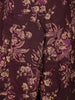 Deep Plum Floral Printed Cotton Salwar Suit with Dupatta