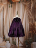 Deep Plum Purple 3D floral Appliqué A Line Organza Party Wear Kids Frock