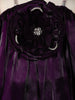 Deep Plum Purple 3D floral Appliqué A Line Organza Party Wear Kids Frock