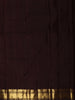 Deep Plum Purple Butta Woven Design Pure Kanchipuram Silk Saree with Contrast Zari Border