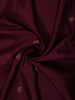 Deep Plum Purple Butta Woven Design Pure Kanchipuram Silk Saree with Contrast Zari Border