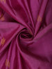 Deep Plum Purple Butta Zari Woven Design Pure Kanchipuram Silk Saree with Contrast Ornamental Zari Border