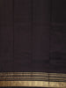 Deep Plum Purple Butta Zari Woven Design Pure Kanchipuram Silk Saree with Contrast Striped Zari Border