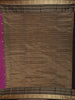 Deep Plum Purple Butta Zari Woven Design Pure Kanchipuram Silk Saree with Contrast Striped Zari Border