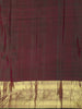 Deep Plum Purple Floral Butta Zari Woven Design Pure Kanchipuram Silk Saree with Contrast Floral Zari Border
