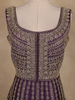 Deep Plum Purple Floral Embroidered Design Net Gown