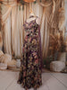 Deep Plum Purple Floral Printed Design Chiffon Party Wear Lehenga With Matching Choker Dupatta