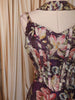 Deep Plum Purple Floral Printed Design Chiffon Party Wear Lehenga With Matching Choker Dupatta