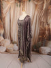 Deep Plum Purple Floral Vine Zari Embroidered Design Tissue Silk Skirt Top Indo Western Lehenga with Matching Dupatta