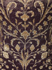 Deep Plum Purple Floral Vine Zari Embroidered Design Tissue Silk Skirt Top Indo Western Lehenga with Matching Dupatta