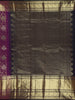 Deep Plum Purple Floral Woven Design Pure Kanchipuram Silk Saree