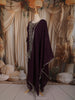Deep Plum Purple Floral Zari Embroidered Design Organza Palazzo Suit with Dupatta