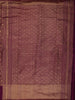 Deep Plum Purple Floral Zari Woven Design Pure Kanchipuram Silk Saree with Butta Zari Border