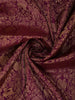 Deep Plum Purple Floral Zari Woven Design Pure Kanchipuram Silk Saree with Butta Zari Border