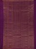 Deep Plum Purple Geometric Design Pure Kanchipuram Silk Saree
