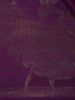 Deep Plum Purple Geometric Design Pure Kanchipuram Silk Saree