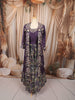 Deep Plum Purple Multicolor Floral Sequins and Zari Embroidered Design Chiffon Lehenga with Matching Coat