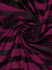 Deep Plum Purple Striped Design Pure Banarasi Saree
