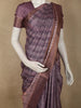 Deep Plum Wine Abstract Printed Design Semi Tussar Saree