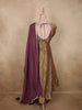 Deep Plum Wine Purple Floral Zari Woven Design Silk Palazzo Suit