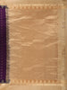 Deep Purple Butta Woven Design Pure Kanchipuram Silk Saree with Contrast Border