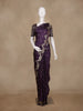 Deep Purple Floral Butta Woven Banarasi Silk Saree