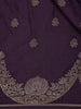 Deep Purple Floral Butta Woven Banarasi Silk Saree