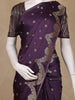 Deep Purple Floral Butta Woven Banarasi Silk Saree