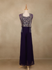 Deep Purple Floral Design Georgette Palazzo Salwar Suit