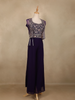 Deep Purple Floral Design Georgette Palazzo Salwar Suit