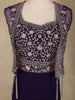 Deep Purple Floral Design Georgette Palazzo Salwar Suit