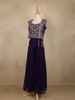 Deep Purple Floral Design Georgette Palazzo Salwar Suit