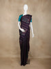 Deep Purple Floral Design Kanchipuram Silk Saree