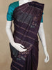 Deep Purple Floral Design Kanchipuram Silk Saree