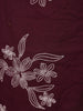 Deep Purple Floral Embroidered Design Cotton Straight Cut Salwar
