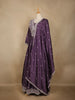 Deep Purple Floral Embroidered Design Semi Silk Lehenga