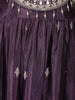 Deep Purple Floral Embroidered Design Semi Silk Lehenga