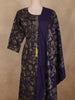 Deep Purple Floral Printed Cotton Salwar Suit with Dupatta